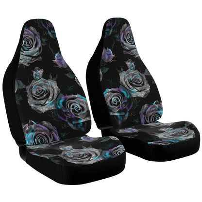 Gothic Rose Car Seat Cover - Front Seat Cover or Full Set Front and Back Seat Cover Universal Fit