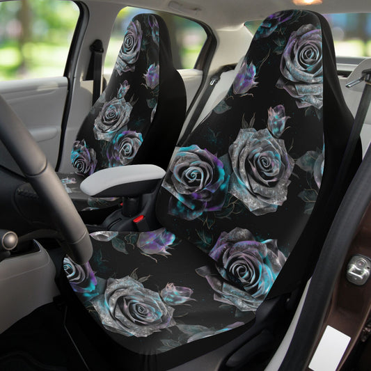 Gothic Rose Car Seat Cover - Front Seat Cover or Full Set Front and Back Seat Cover Universal Fit