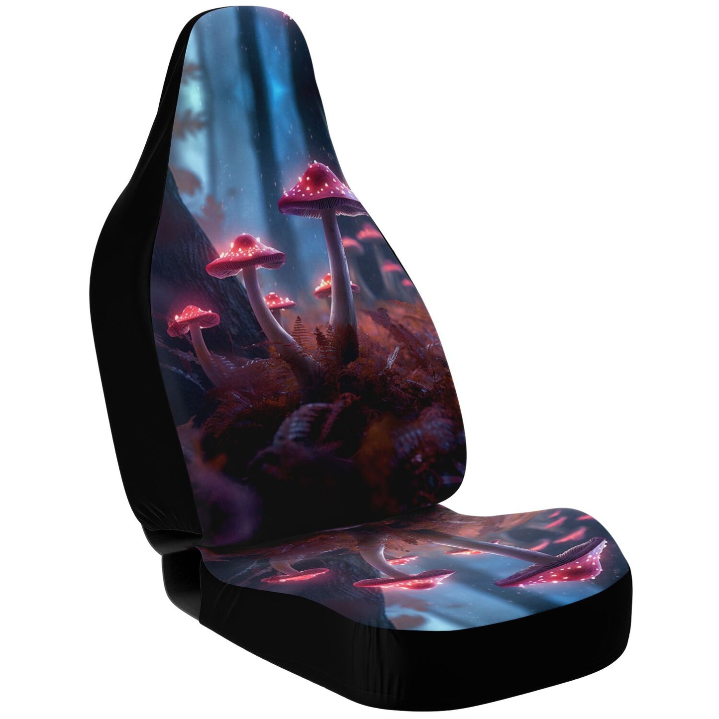Pink Mushroom Car Seat Cover - Front Seat Cover or Full Set Front and Back Seat Cover Universal Fit
