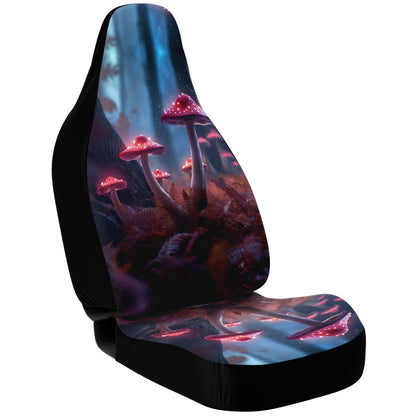 Pink Mushroom Car Seat Cover - Front Seat Cover or Full Set Front and Back Seat Cover Universal Fit
