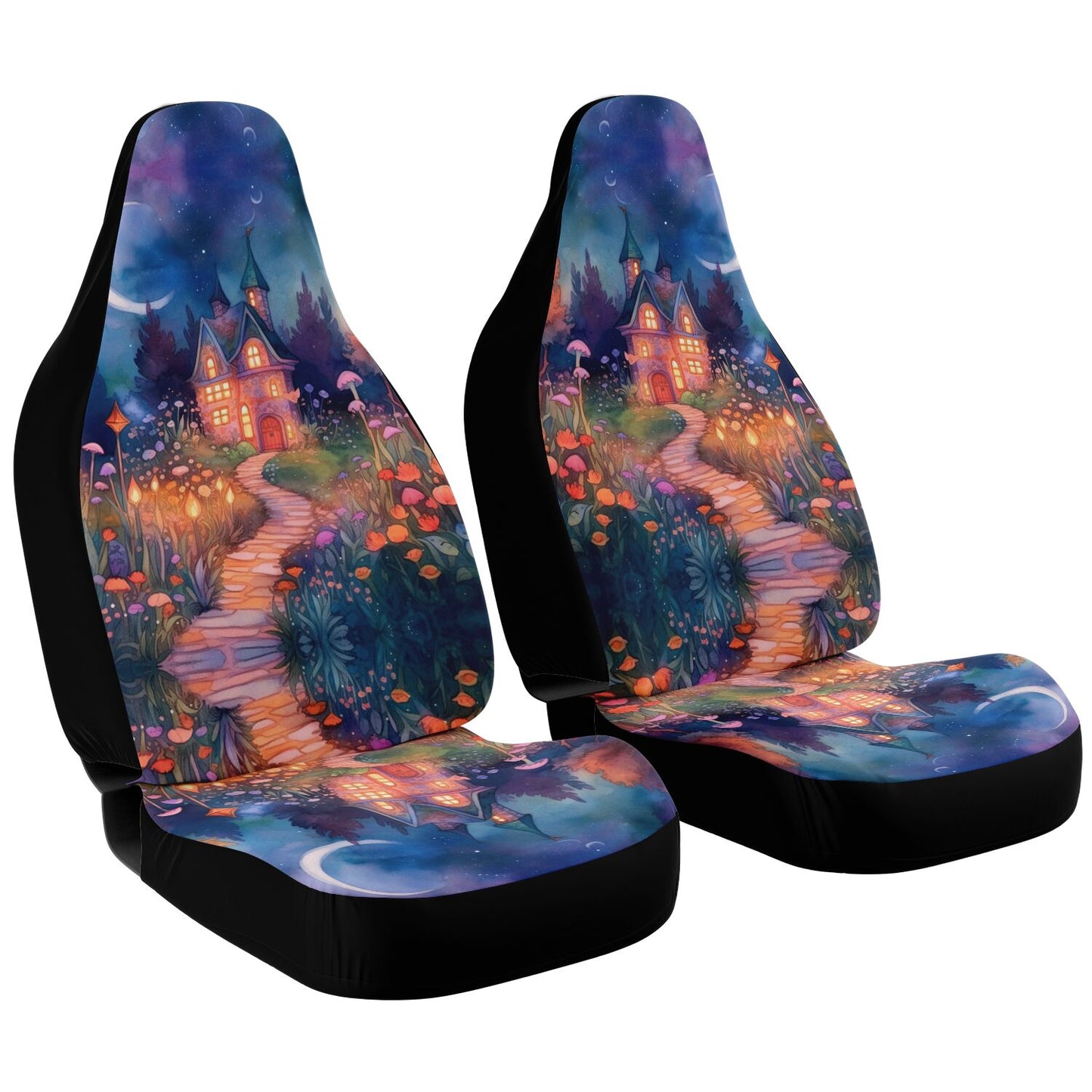 Magical Garden Car Seat Cover - Front Seat Cover or Full Set Front and Back Seat Cover Universal Fit