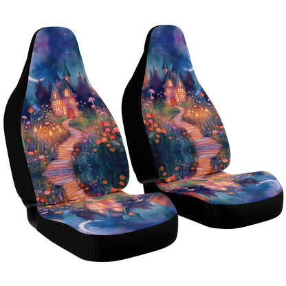 Magical Garden Car Seat Cover - Front Seat Cover or Full Set Front and Back Seat Cover Universal Fit