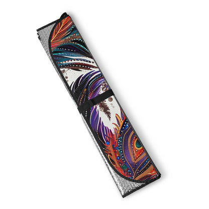 Tribal Feathers Auto Sun Shade - Car Shades for Vehicle Windscreen Shield Sun Covers