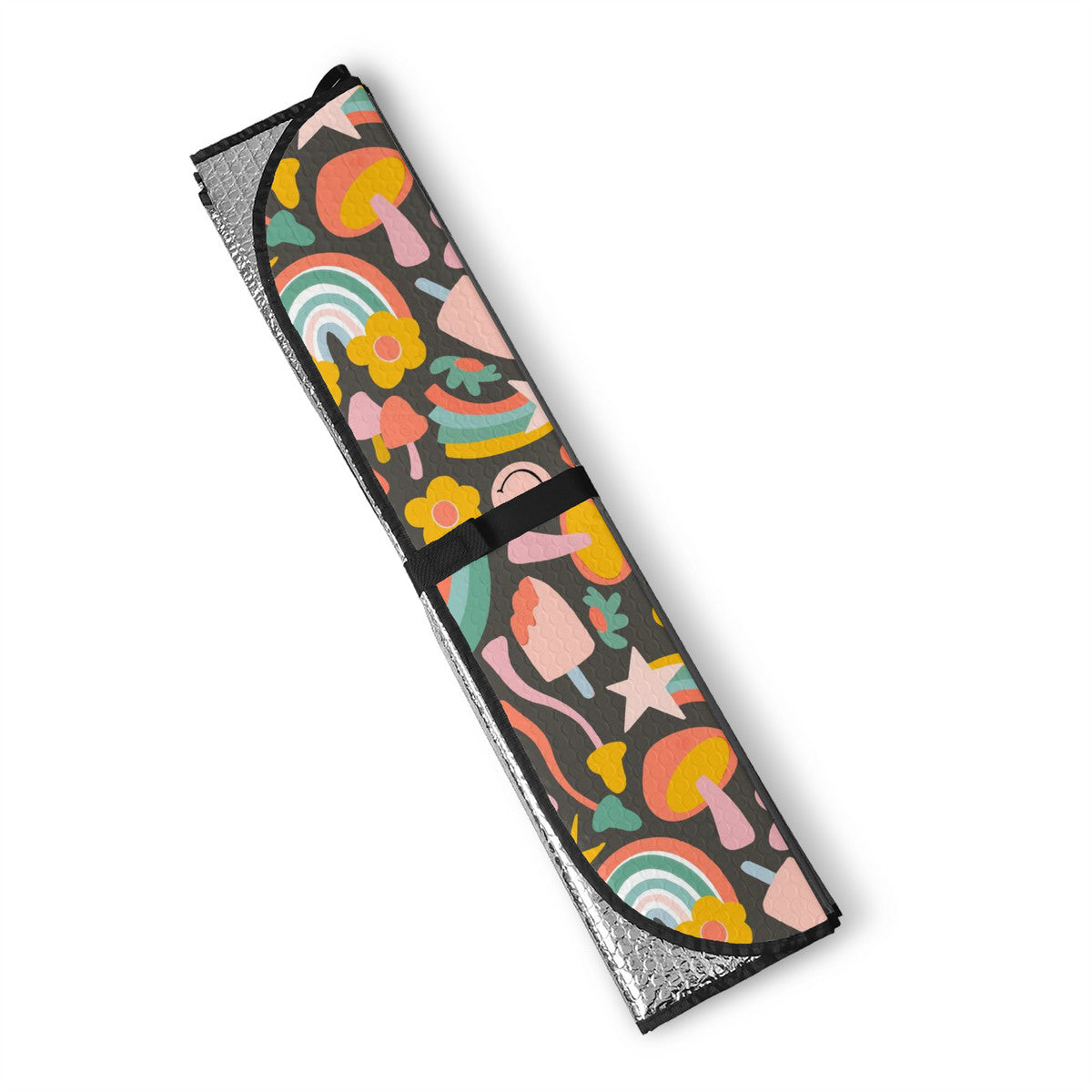 Groovy Flowers Auto Sun Shades - Car Shade for Vehicle Windscreen Shield Sun Cover