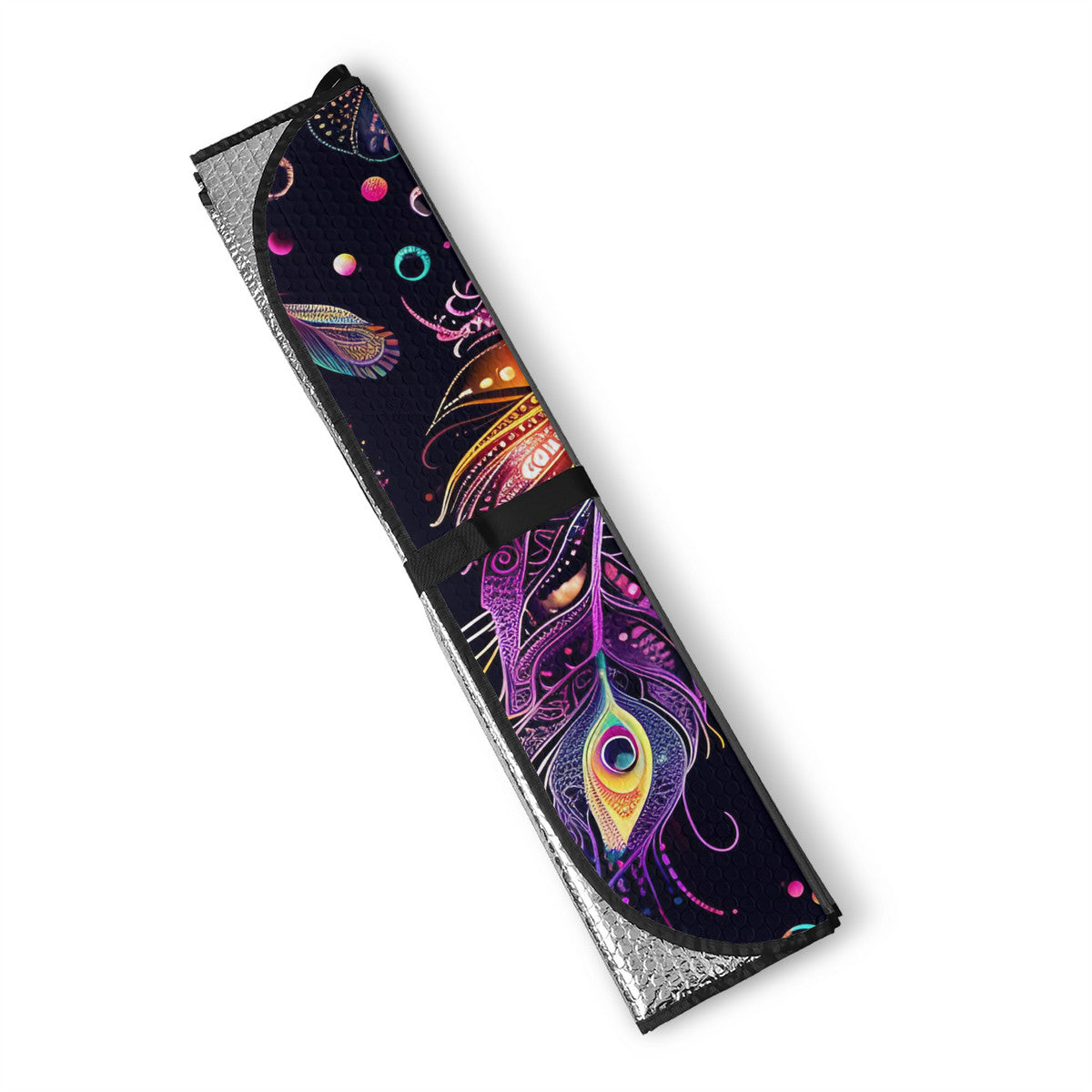 Mystical Bright Feathers Auto Sun Shade - Car Shades for Vehicle Windscreen Shield Sun Covers