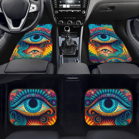 Psychedelic Eye Car Mats - Set of 2 or 4 Car Floor Mats Car Accessories