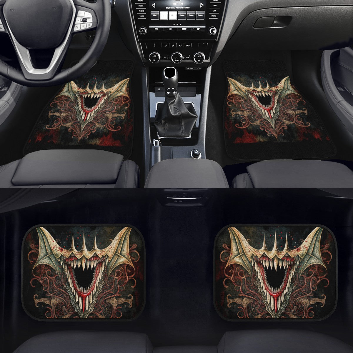 Vampire Fangs Car Mats - Set of 2 or 4 Car Floor Mats Car Accessories