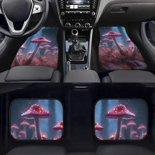 Pink Mushrooms Car Mats - Set of 2 or 4 Car Floor Mats Car Accessories