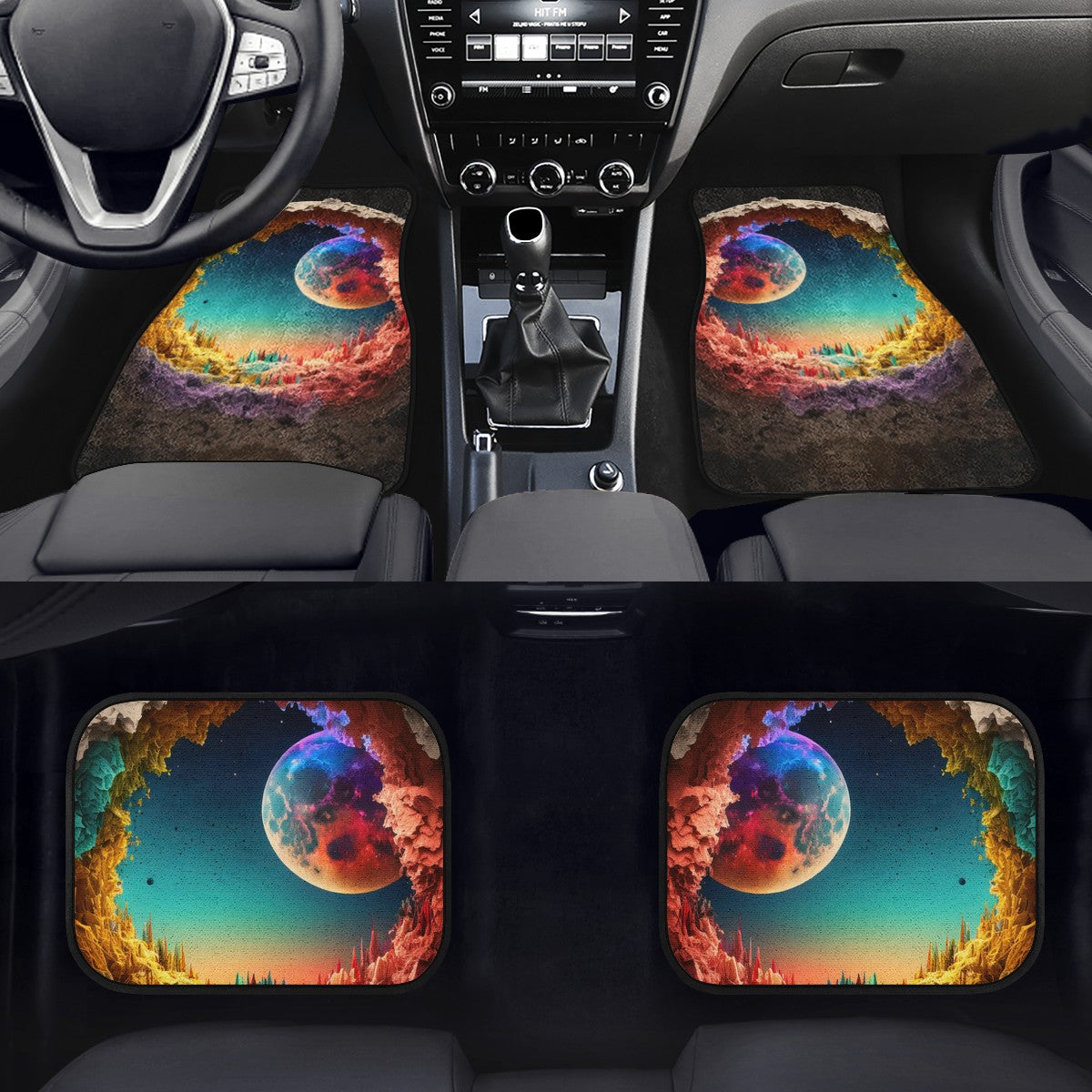 Alien Moon Car Mats - Set of 2 or 4 Car Floor Mats Car Accessories