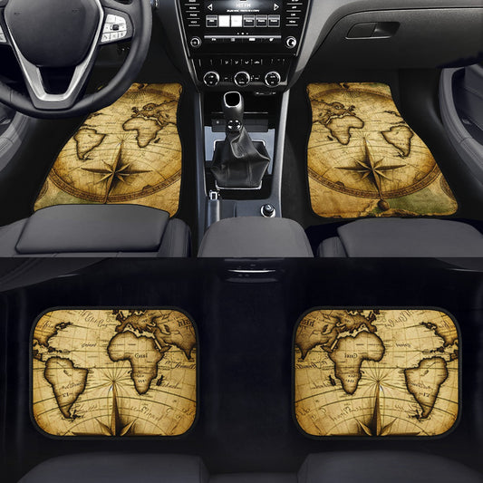 Old Maps 1 Car Mats - Set of 2 or 4 Car Floor Mats Car Accessories