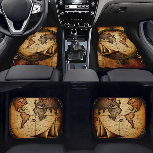 Old Maps 22 Car Mats - Set of 2 or 4 Car Floor Mats Car Accessories
