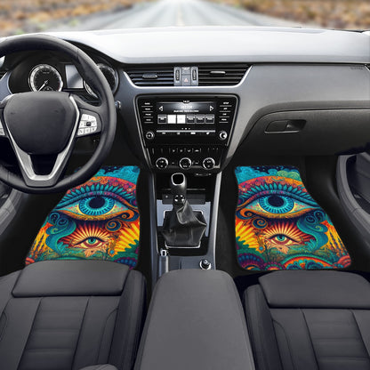 Psychedelic Eye Car Mats - Set of 2 or 4 Car Floor Mats Car Accessories