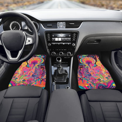 Psychedelic Spaceships Car Mats - Set of 2 or 4 Car Floor Mats Car Accessories