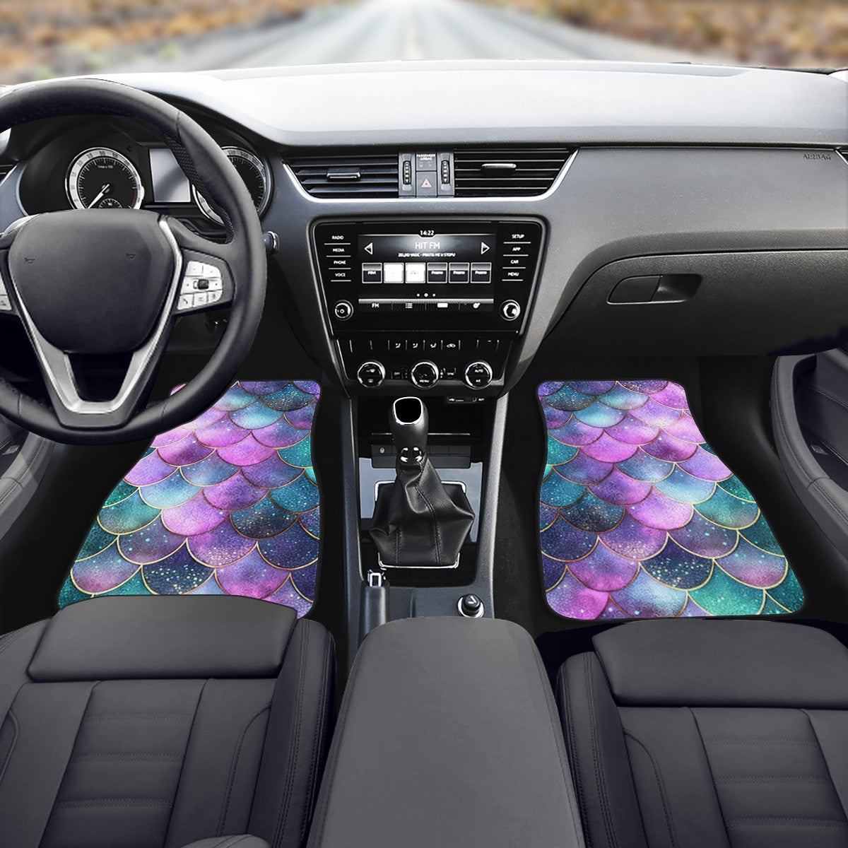 Mermaid Scales Purple Green Car Mats  - Set of 2 or 4 Car Floor Mats Car Accessories