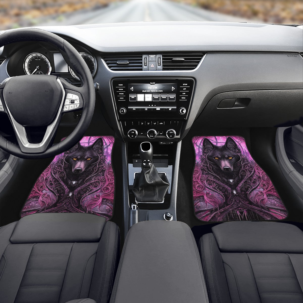 Wolf Midnight Purple Car Mats - Set of 2 or 4 Car Floor Mats Car Accessories
