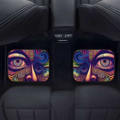 Psychedelic Face Car Mats - Set of 2 or 4 Car Floor Mats Car Accessories