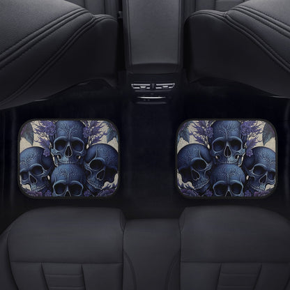Blue Skulls Car Mats - Set of 2 or 4 Car Floor Mats Car Accessories
