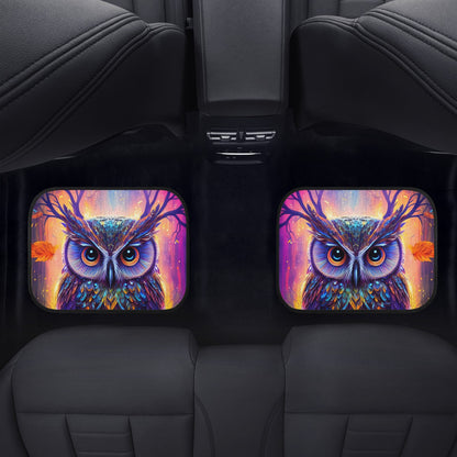 Psychedelic Owl Car Mats - Set of 2 or 4 Car Floor Mats Car Accessories