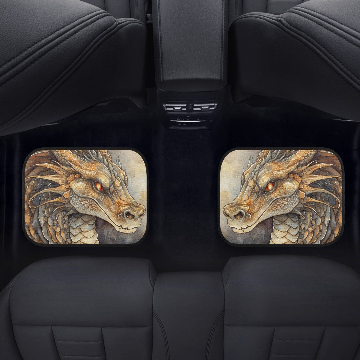 Golden Dragon Car Mats - Set of 2 or 4 Car Floor Mats Car Accessories