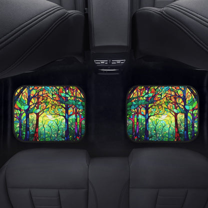 Dark Stained Glass Car Mats - Set of 2 or 4 Car Floor Mats Car Accessories