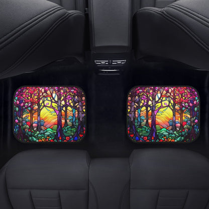 Pink Stained Glass Car Mats - Set of 2 or 4 Car Floor Mats Car Accessories