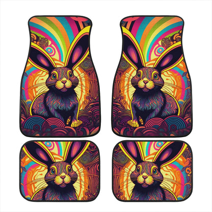 Psycho Rabbit Car Mats - Set of 2 or 4 Car Floor Mats Car Accessories