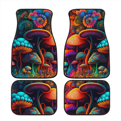 Psychedelic Mushrooms Car Mats - Set of 2 or 4 Car Floor Mats Car Accessories