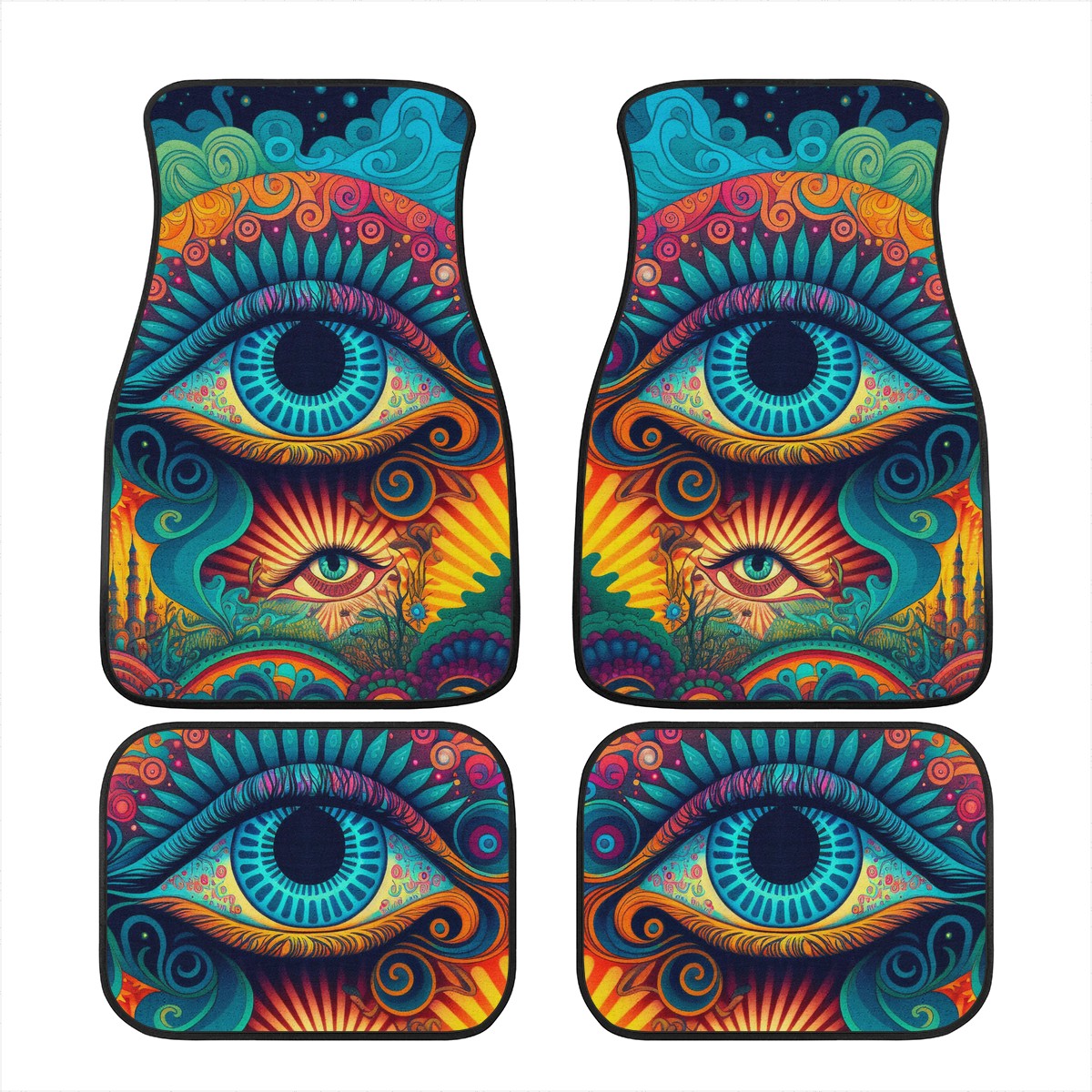 Psychedelic Eye Car Mats - Set of 2 or 4 Car Floor Mats Car Accessories