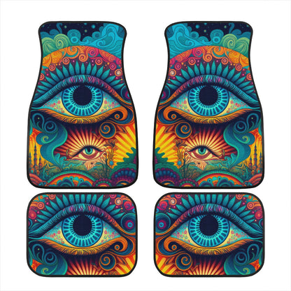 Psychedelic Eye Car Mats - Set of 2 or 4 Car Floor Mats Car Accessories