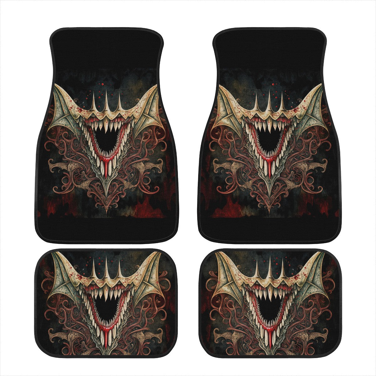 Vampire Fangs Car Mats - Set of 2 or 4 Car Floor Mats Car Accessories