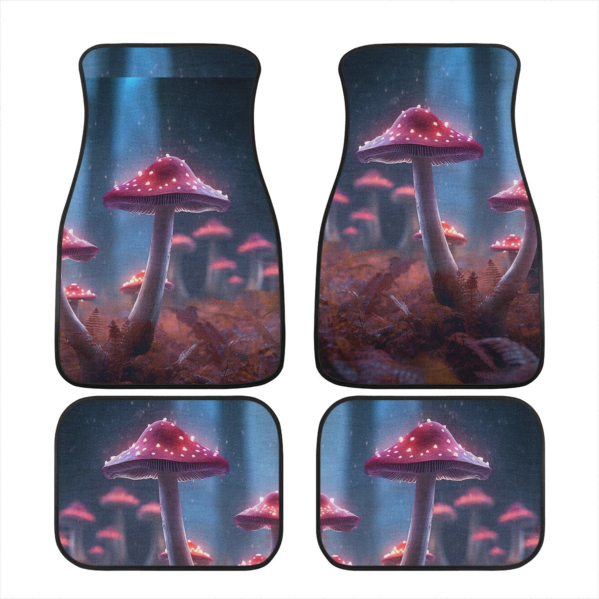 Pink Mushrooms Car Mats - Set of 2 or 4 Car Floor Mats Car Accessories