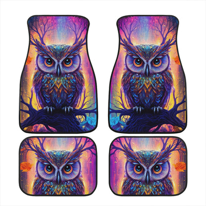 Psychedelic Owl Car Mats - Set of 2 or 4 Car Floor Mats Car Accessories