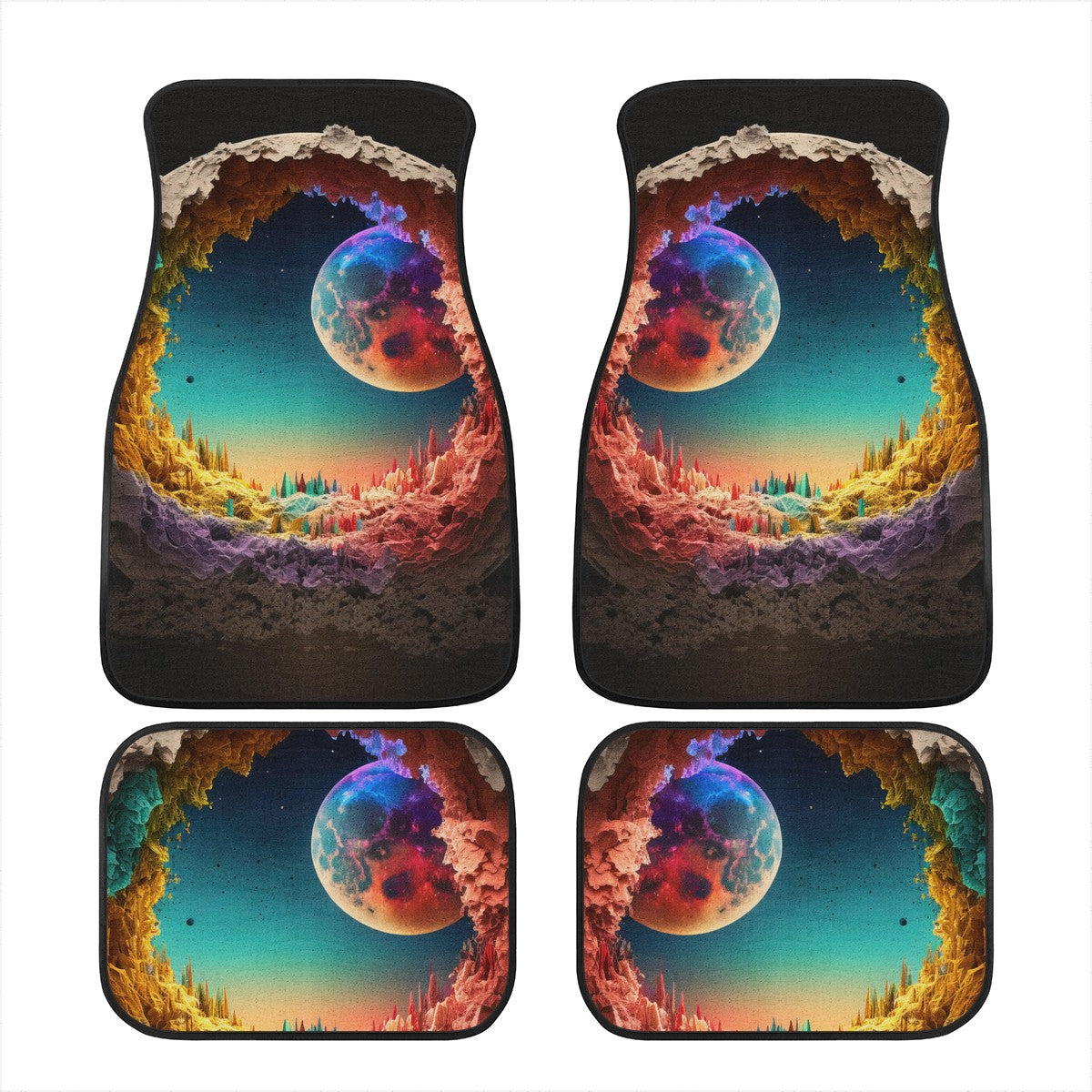 Alien Moon Car Mats - Set of 2 or 4 Car Floor Mats Car Accessories
