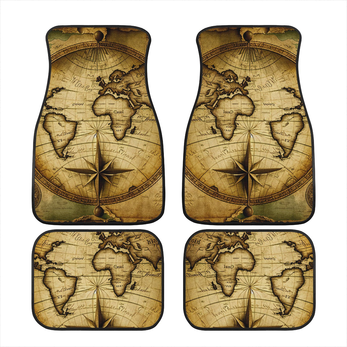 Old Maps 1 Car Mats - Set of 2 or 4 Car Floor Mats Car Accessories