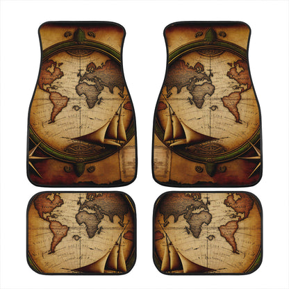 Old Maps 22 Car Mats - Set of 2 or 4 Car Floor Mats Car Accessories