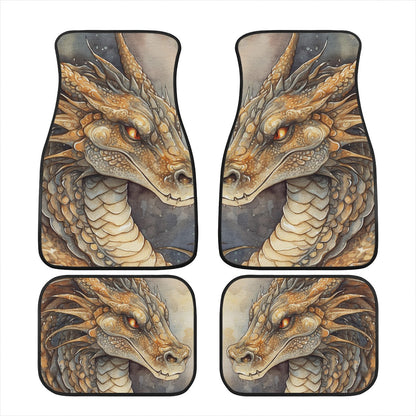 Golden Dragon Car Mats - Set of 2 or 4 Car Floor Mats Car Accessories