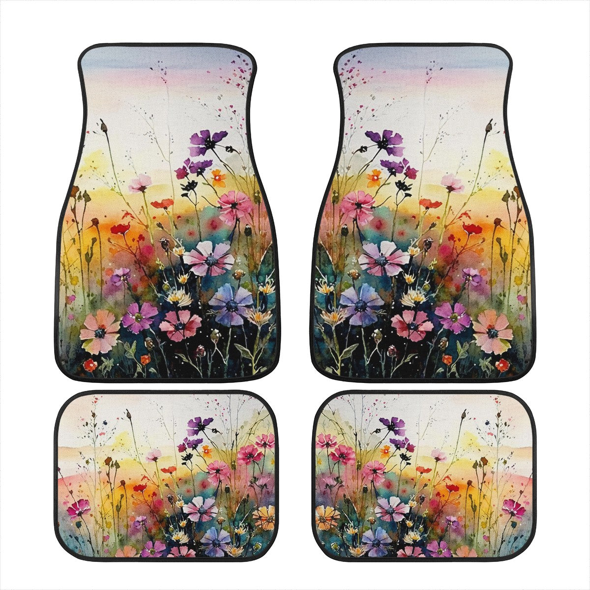 Wild Flower Meadow Car Mats  - Set of 2 or 4 Car Floor Mats Car Accessories