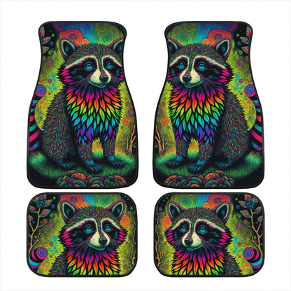 Psycho Raccoon Car Mats - Set of 2 or 4 Car Floor Mats Car Accessories