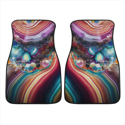 Cracked Geode Car Mats - Set of 2 or 4 Car Floor Mats Car Accessories