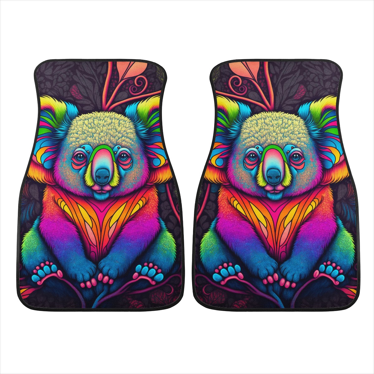 Psycho Koala Car Mats - Set of 2 or 4 Car Floor Mats Car Accessories