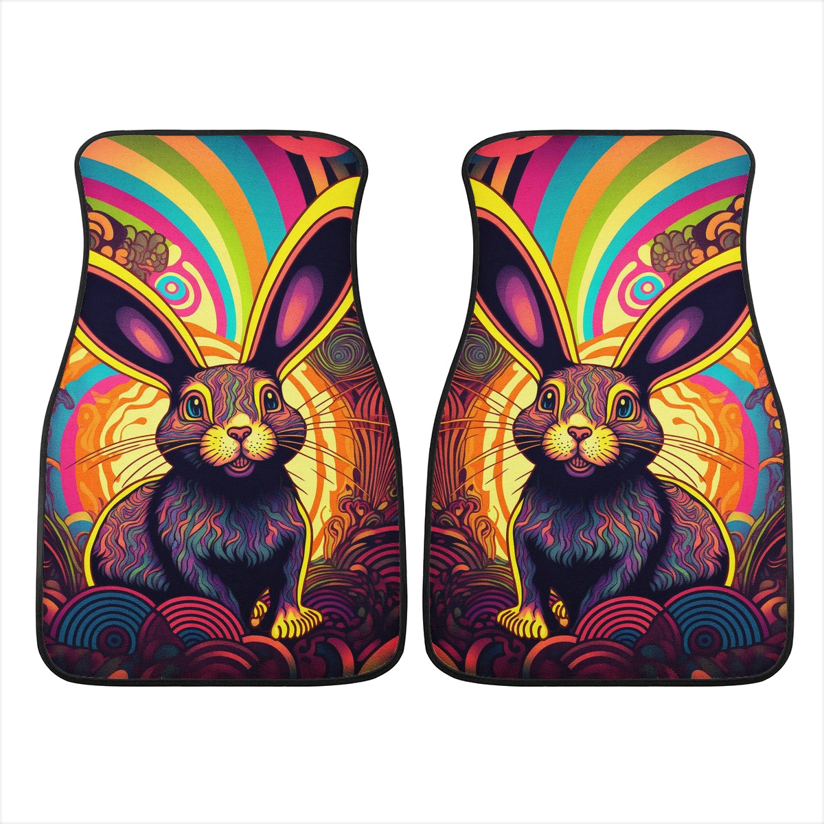 Psycho Rabbit Car Mats - Set of 2 or 4 Car Floor Mats Car Accessories