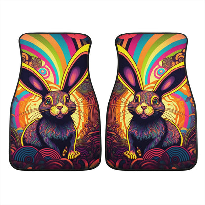 Psycho Rabbit Car Mats - Set of 2 or 4 Car Floor Mats Car Accessories