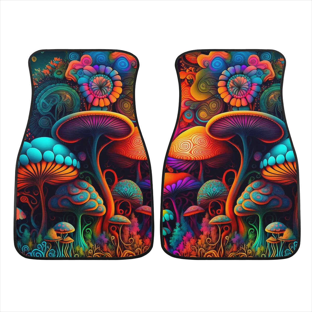 Psychedelic Mushrooms Car Mats - Set of 2 or 4 Car Floor Mats Car Accessories