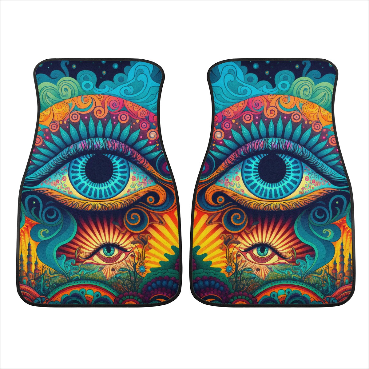 Psychedelic Eye Car Mats - Set of 2 or 4 Car Floor Mats Car Accessories