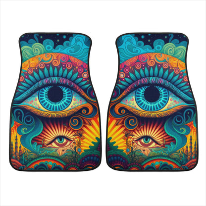 Psychedelic Eye Car Mats - Set of 2 or 4 Car Floor Mats Car Accessories
