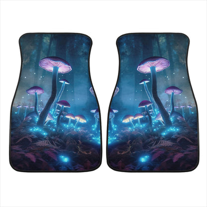 Blue Mushrooms Car Mats - Set of 2 or 4 Car Floor Mats Car Accessories