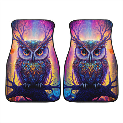 Psychedelic Owl Car Mats - Set of 2 or 4 Car Floor Mats Car Accessories