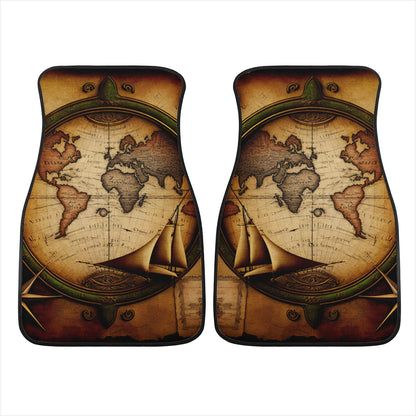Old Maps 22 Car Mats - Set of 2 or 4 Car Floor Mats Car Accessories