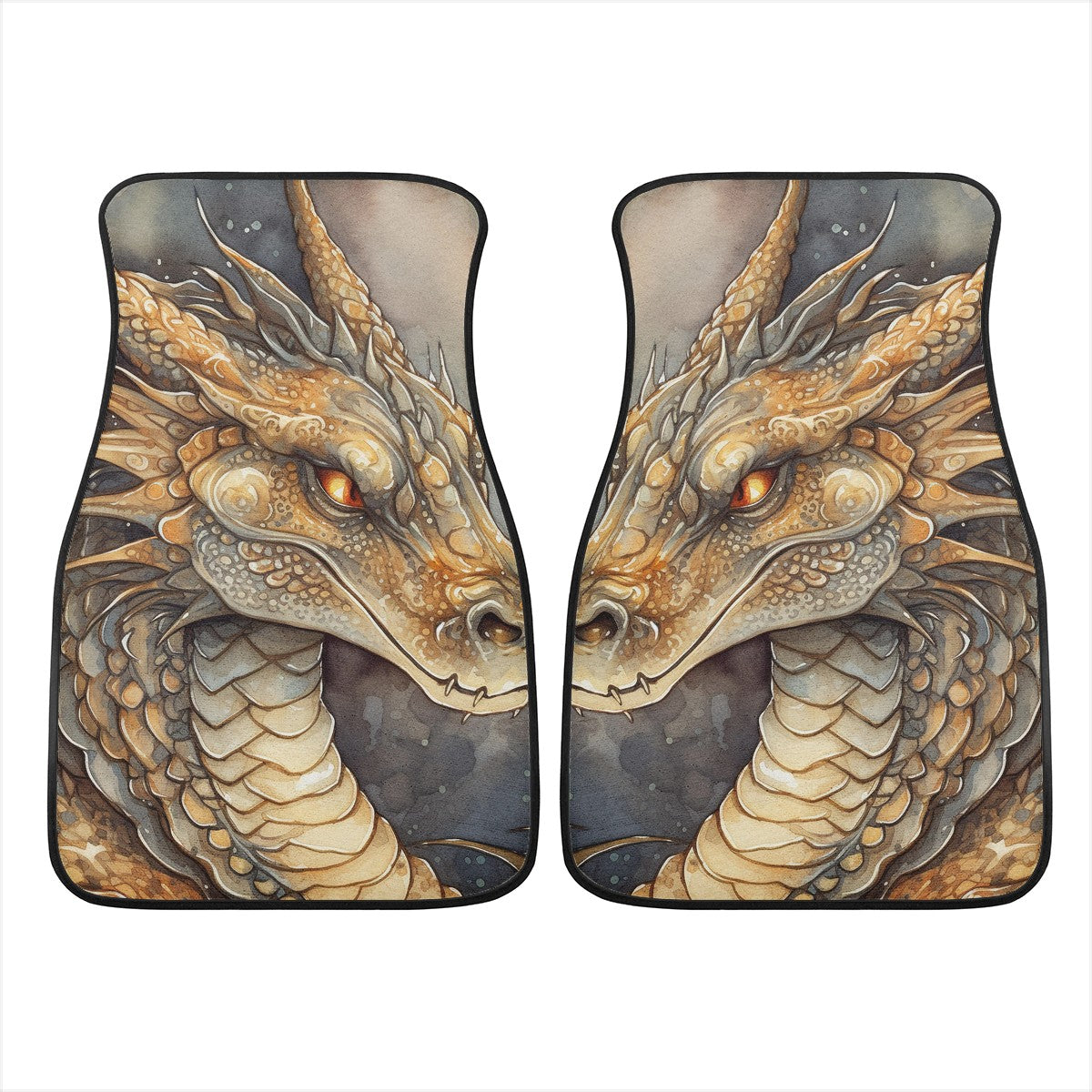 Golden Dragon Car Mats - Set of 2 or 4 Car Floor Mats Car Accessories