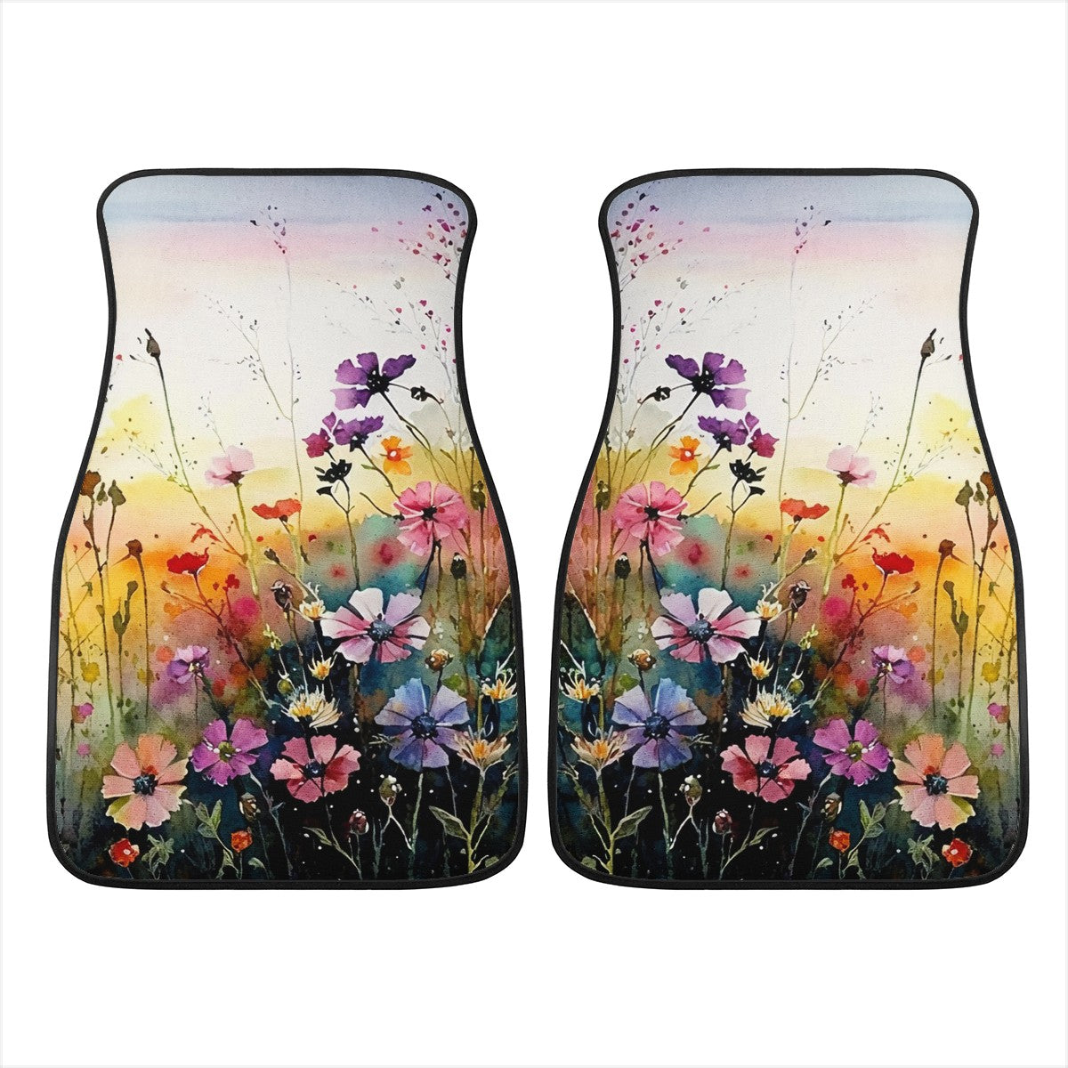 Wild Flower Meadow Car Mats  - Set of 2 or 4 Car Floor Mats Car Accessories